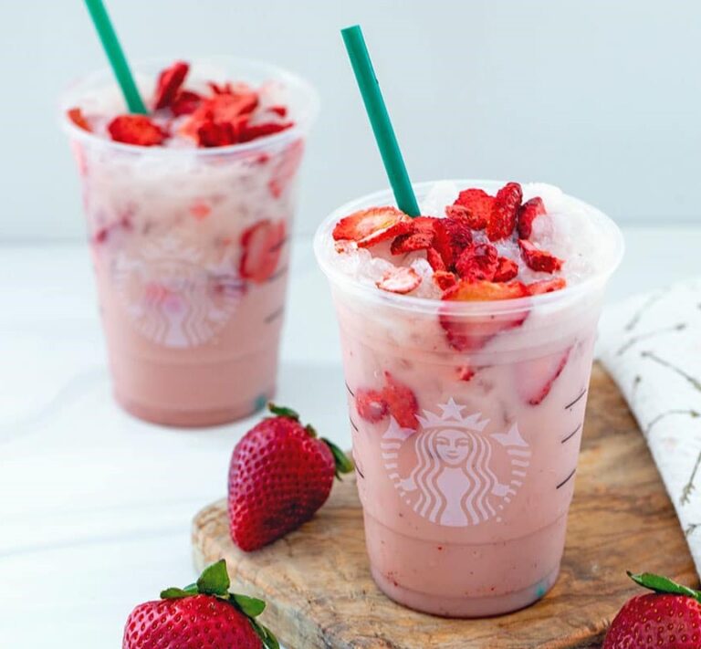 Starbucks Pink Drink with Vanilla Cold Foam Recipe (Copycat)