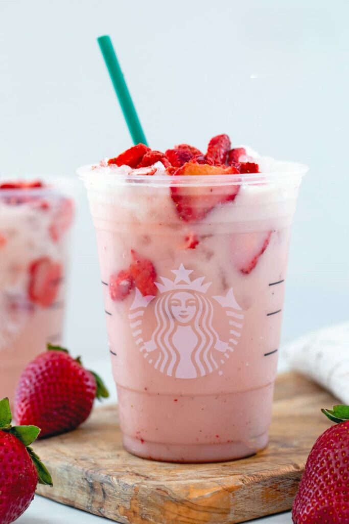 Starbucks Pink Drink with Vanilla Cold Foam Recipe (Copycat)