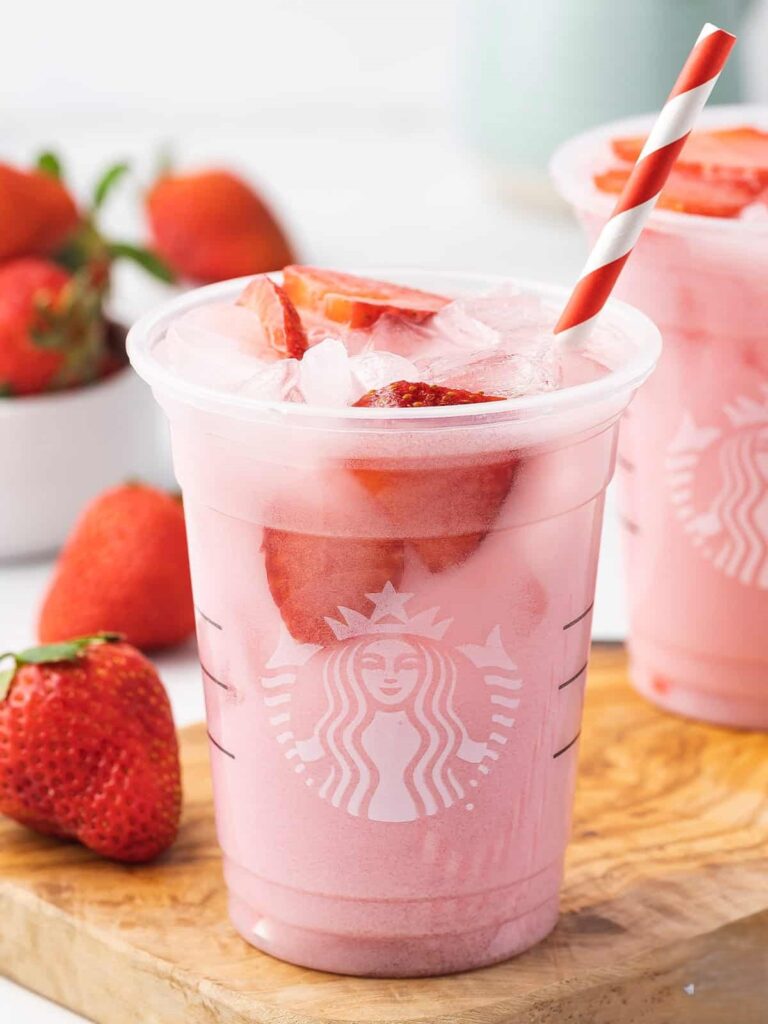 Starbucks Pink Drink with Vanilla Cold Foam Recipe (Copycat)