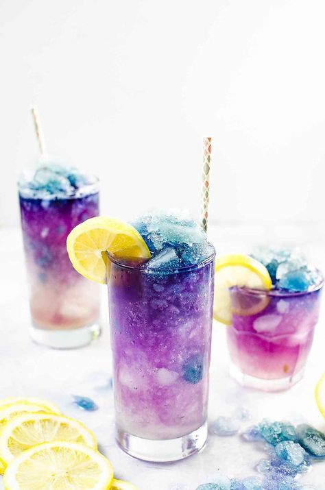 Serving Butterfly Pea Flower Cocktail