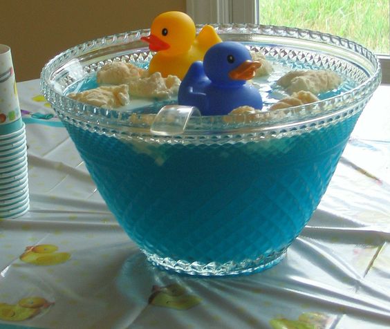 Non Alcoholic Blue Baby Shower Punch Recipe with Hawaiian Punch