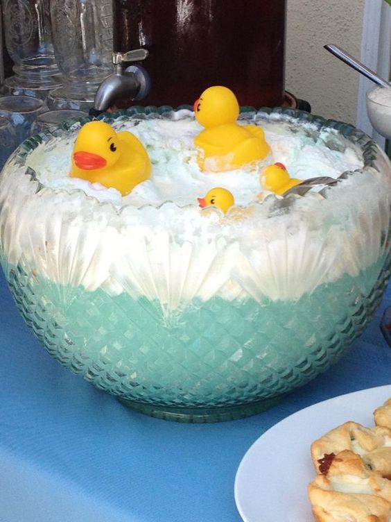 What foods to serve with Blue Baby Shower Punch