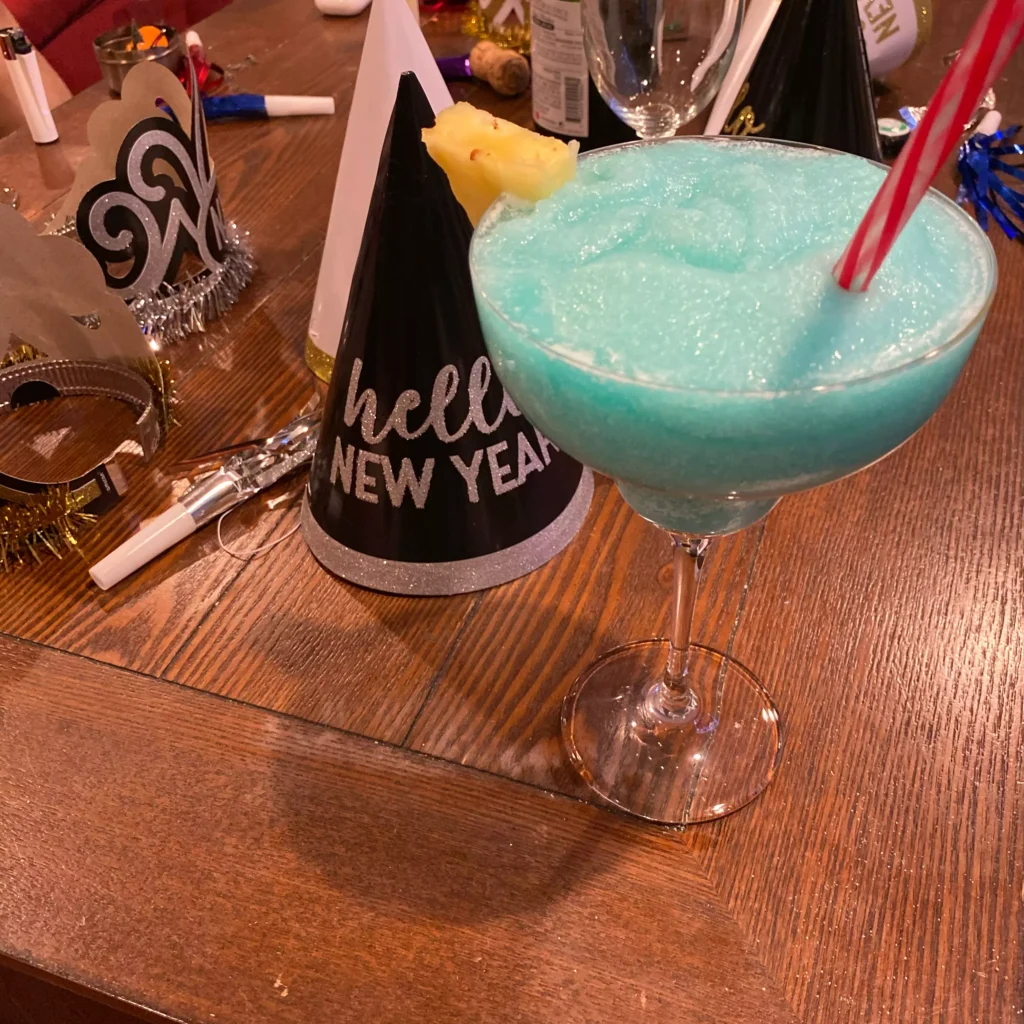 Frozen Blue Hawaiian drink