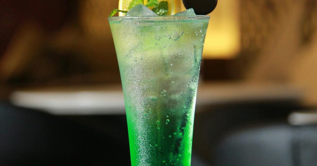 Why does your Blue Hawaiian Cocktail turn green