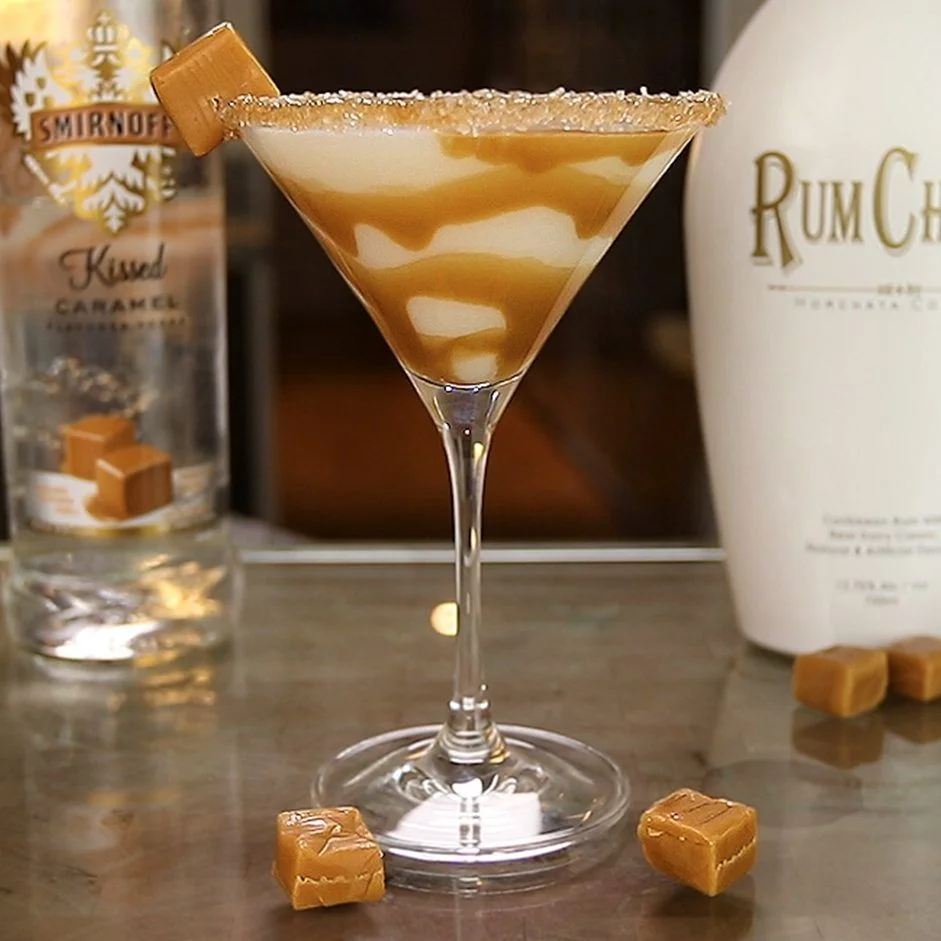 Salted caramel crown royal and Rumchata drink