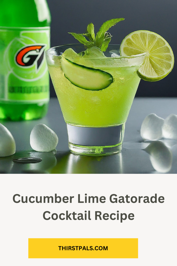 Cucumber Lime Gatorade Cocktail Recipe for Parties