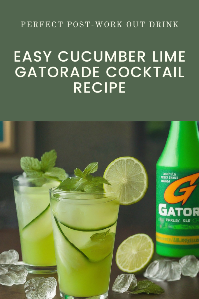 Cucumber Lime Gatorade Cocktail Recipe for Parties