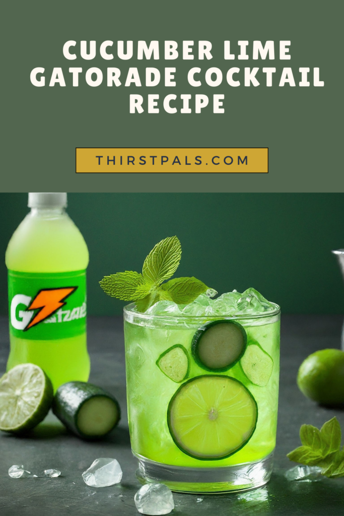 Cucumber Lime Gatorade Cocktail Recipe for Parties