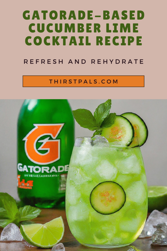 Cucumber Lime Gatorade Cocktail Recipe for Parties