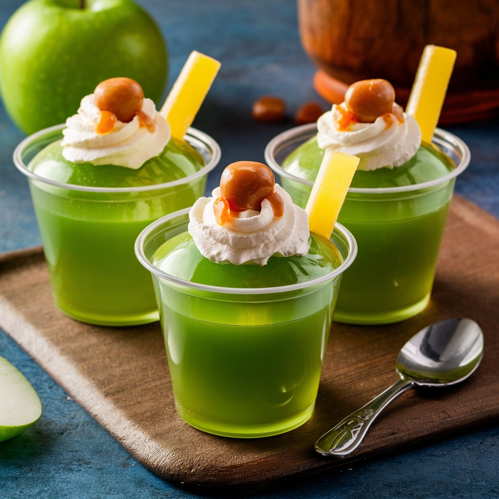 Salted Caramel Apple Whiskey Jelly Shots Recipe