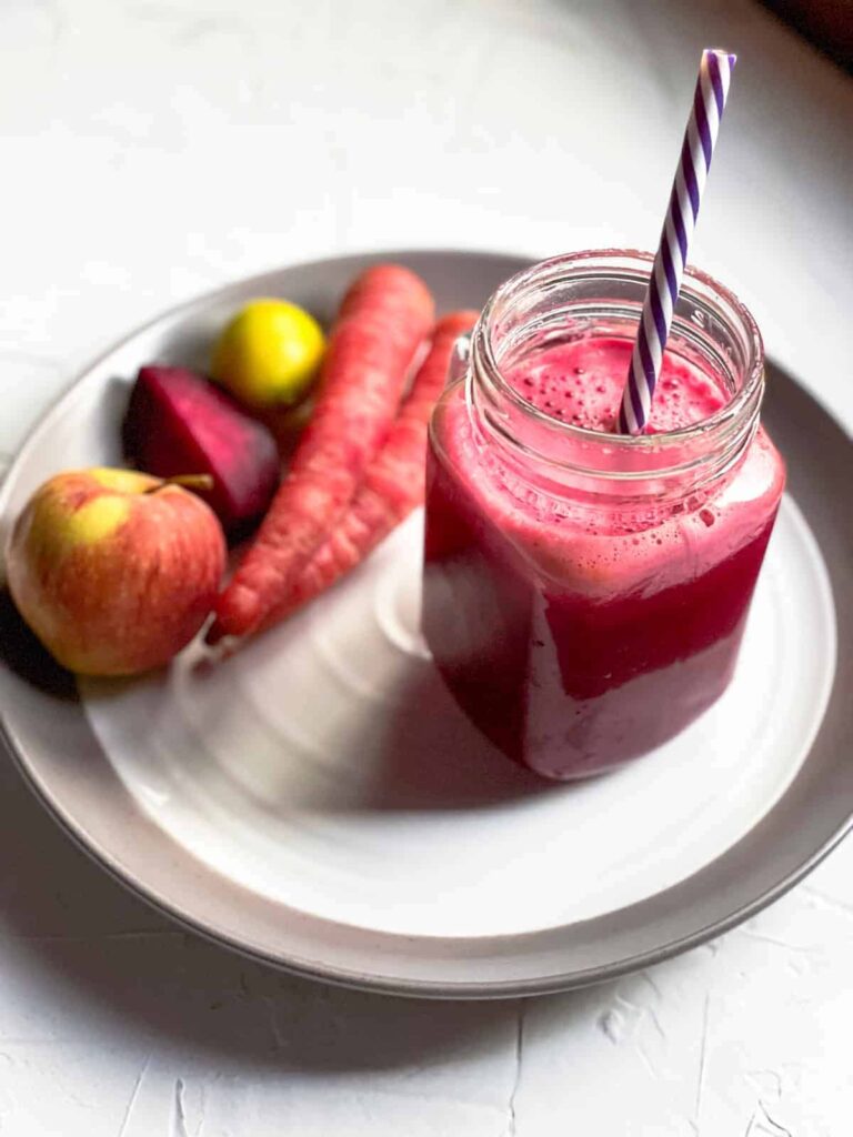 Beetroot & Apple Juice Recipe (Healthy Skin Glow Juice)