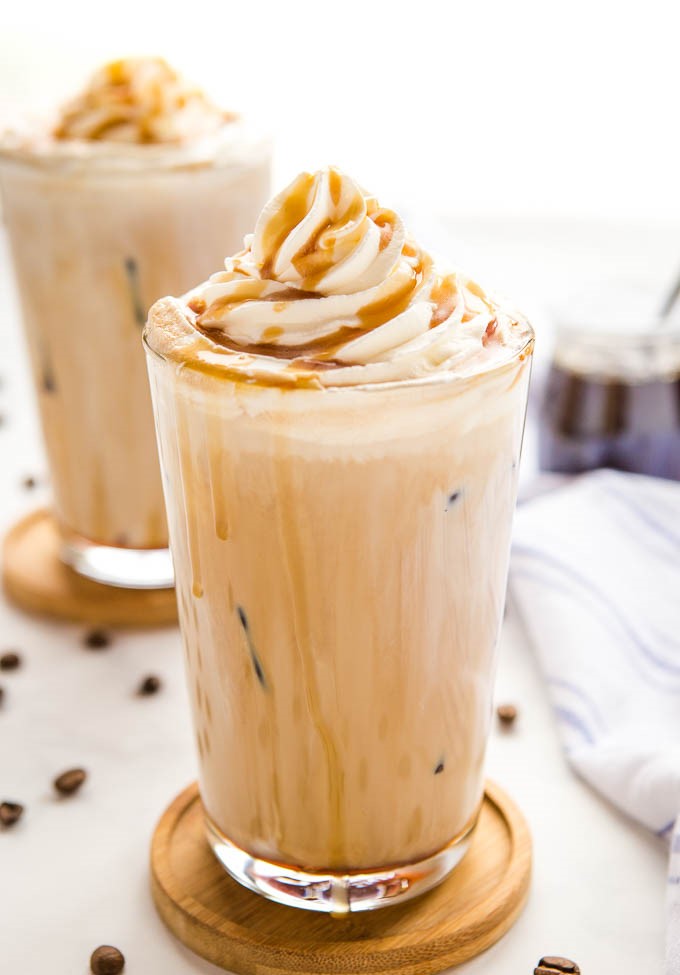 Easy Homemade Iced Caramel Latte Recipe