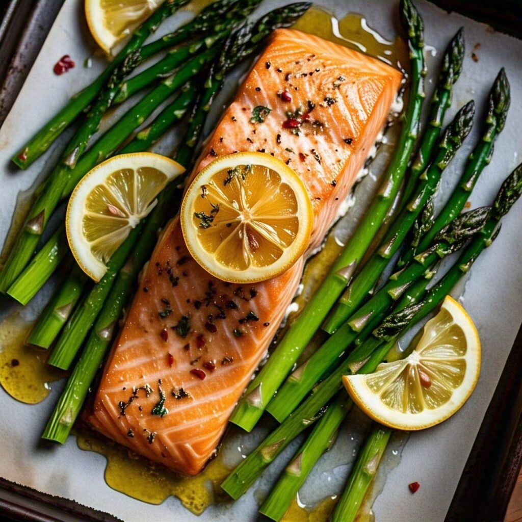 Baked Salmon with Asparagus