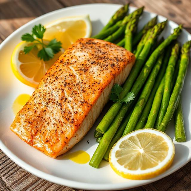 Baked Salmon with Asparagus