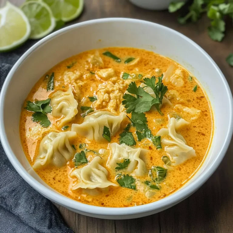 The Best Thai Coconut Curry Dumpling Soup