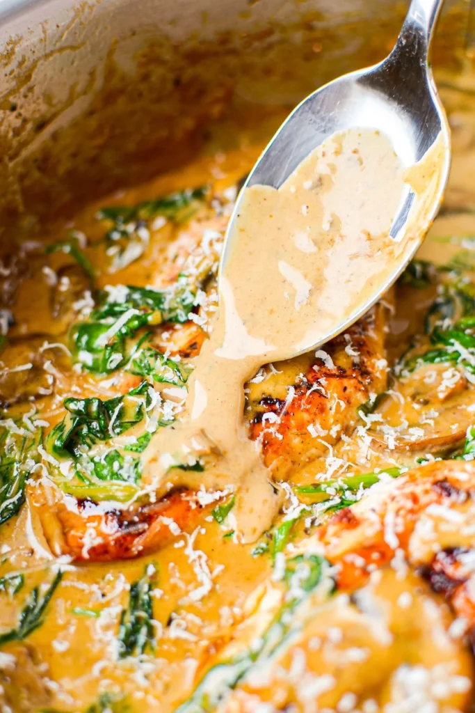 Creamy Chicken with Mushrooms and Spinach