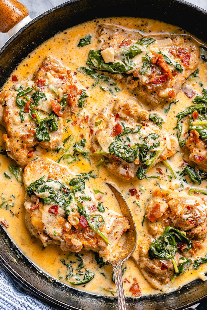 Creamy Chicken with Mushrooms and Spinach