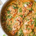 Creamy Chicken with Mushrooms and Spinach