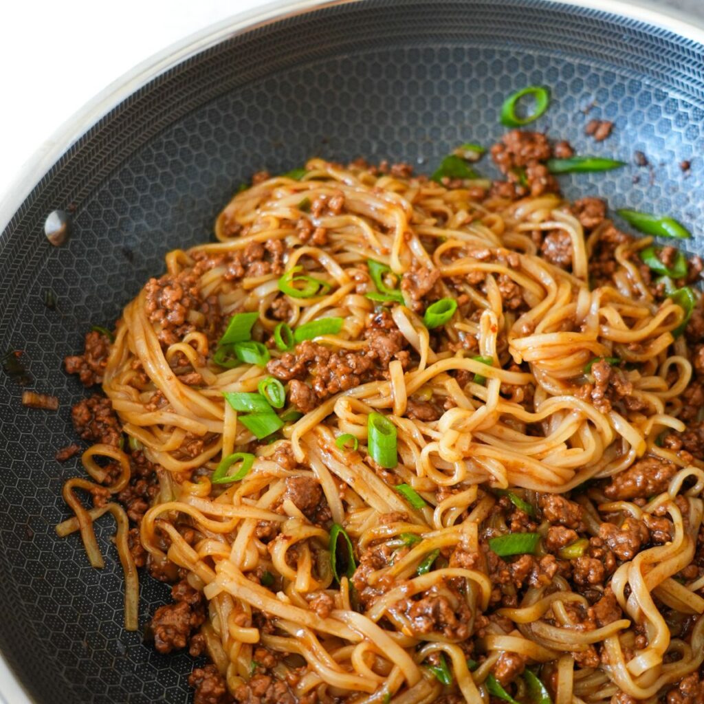 Mongolian Ground Beef Noodles