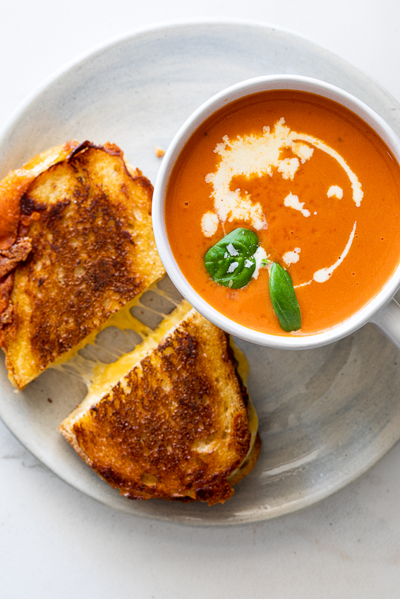 Grilled Cheese Sandwich & Tomato Soup Recipe