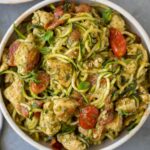 Zucchini Noodles with Pesto Chicken