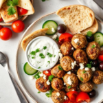 Greek Turkey Meatballs with Tzatziki Sauce