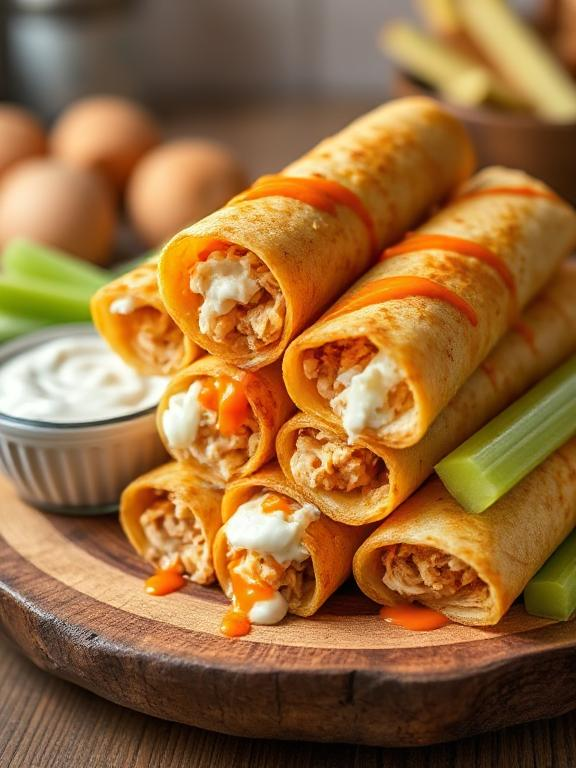 High Protein Buffalo Chicken Taquitos