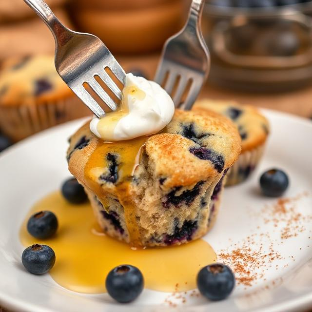 Blueberry Cottage Cheese Muffins