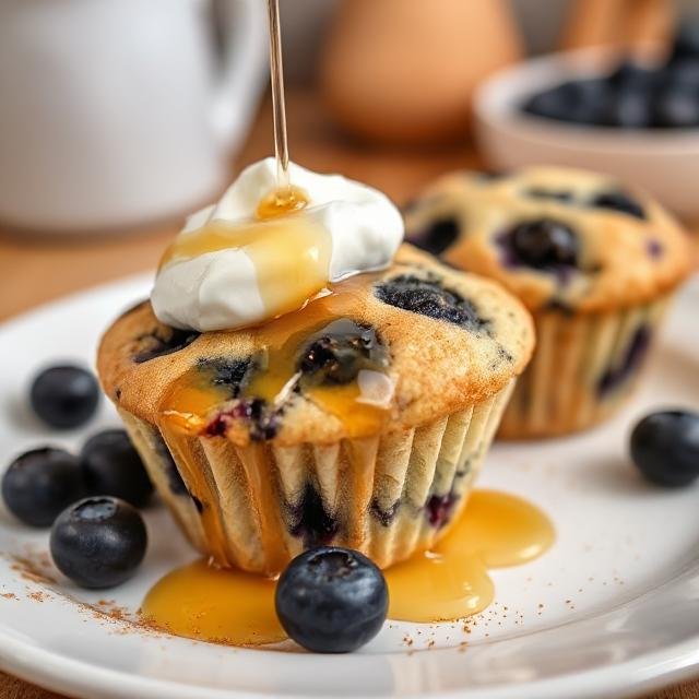 Blueberry Cottage Cheese Muffins