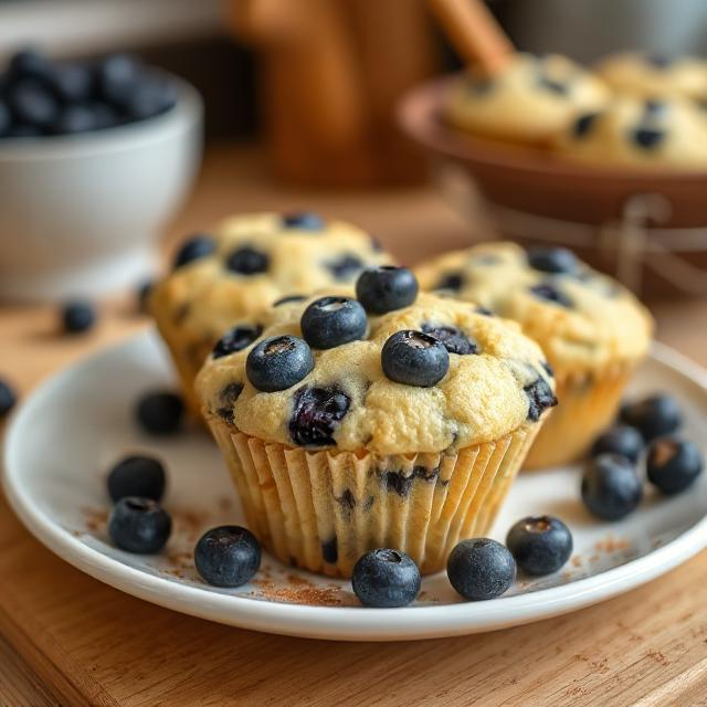 Blueberry Cottage Cheese Muffins