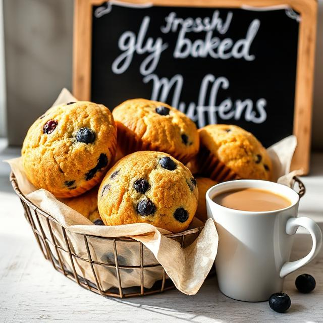 Blueberry Cottage Cheese Muffins