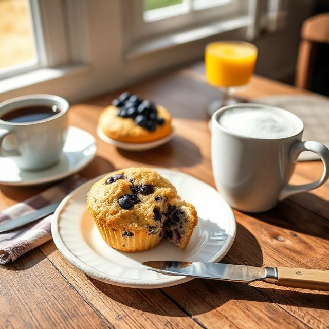 Blueberry Cottage Cheese Muffins