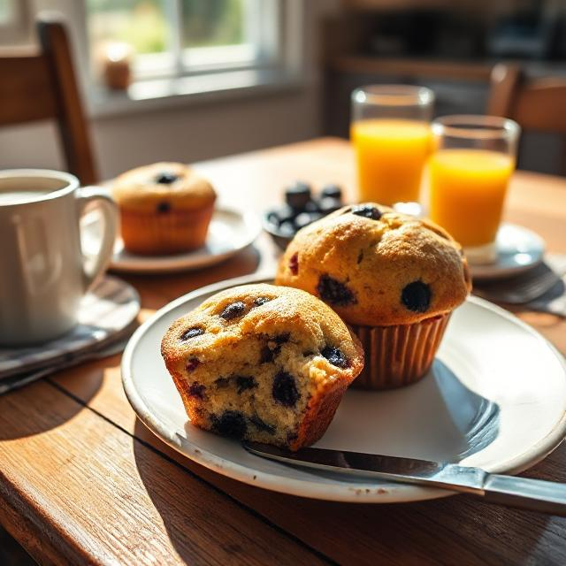 Blueberry Cottage Cheese Muffins