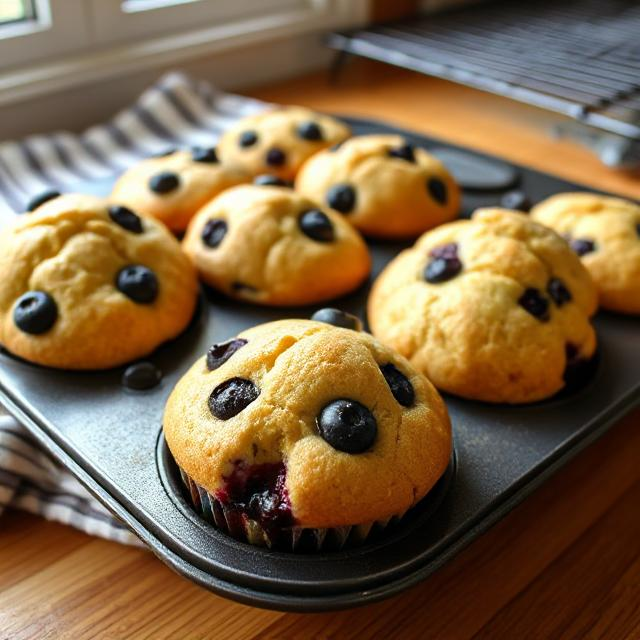 Blueberry Cottage Cheese Muffins