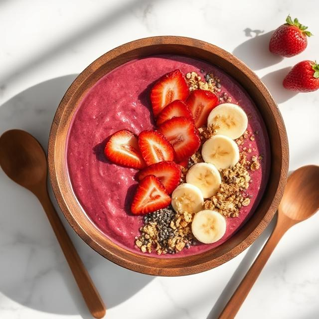 Strawberry Banana Smoothie Bowl