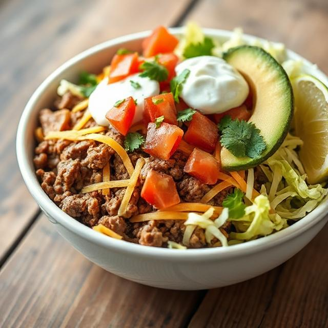 Ground Beef Taco Bowls Recipe