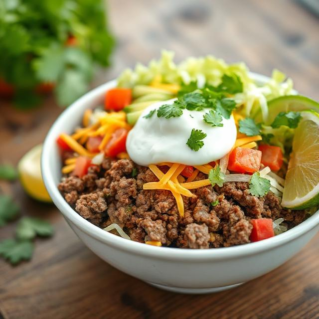 Ground Beef Taco Bowls Recipe