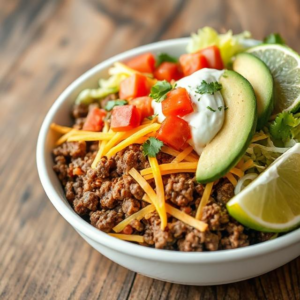 Ground Beef Taco Bowls Recipe