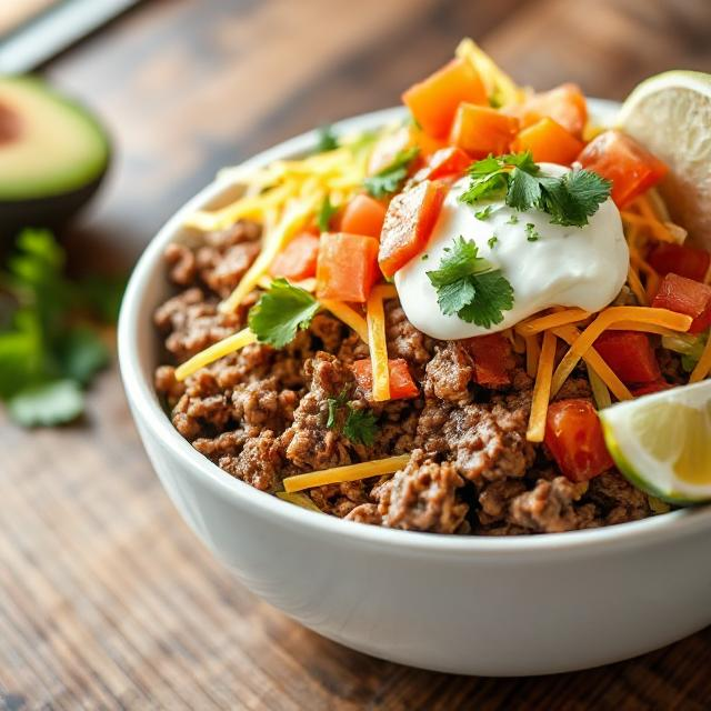 Ground Beef Taco Bowls Recipe