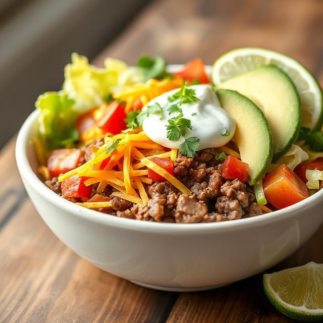 Ground Beef Taco Bowls Recipe