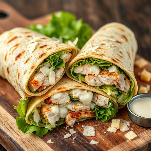 Chicken Caesar Salad Wraps Recipe