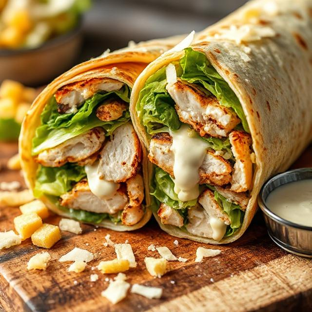 Chicken Caesar Salad Wraps Recipe