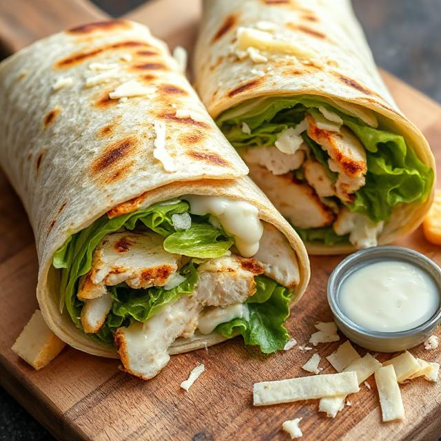 Chicken Caesar Salad Wraps Recipe