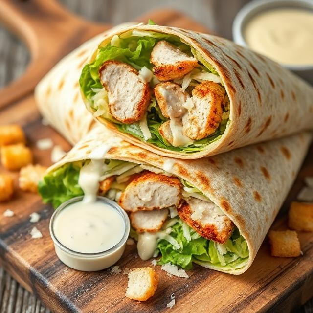 Chicken Caesar Salad Wraps Recipe