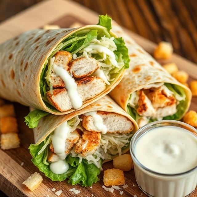 Chicken Caesar Salad Wraps Recipe