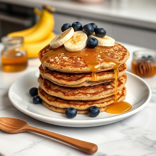 Banana Oatmeal Pancakes