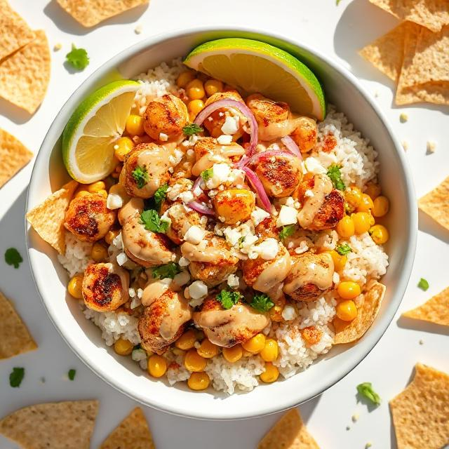 Street Corn Chicken Rice Bowl