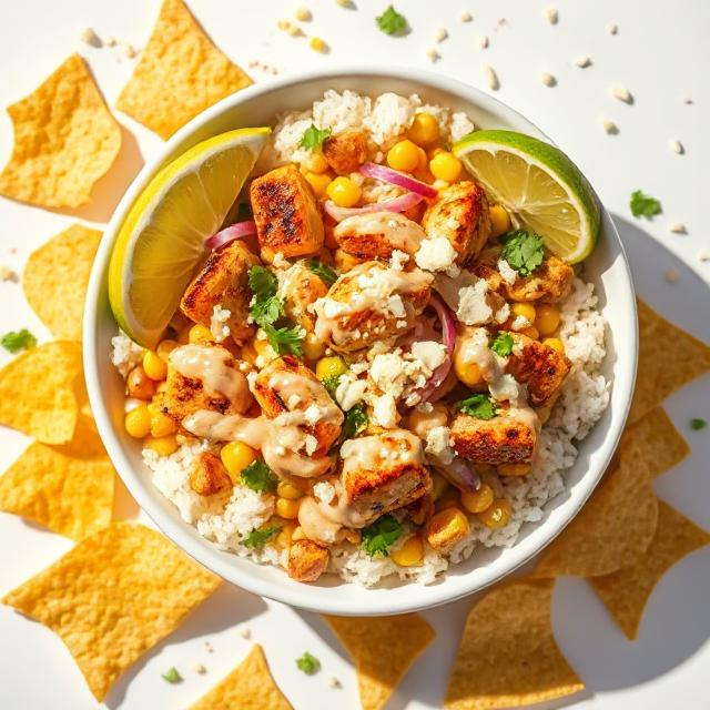 Street Corn Chicken Rice Bowl