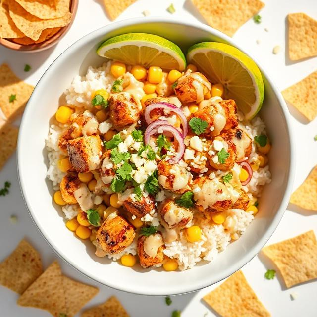 Street Corn Chicken Rice Bowl