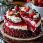 Red Velvet Strawberry Cheesecake